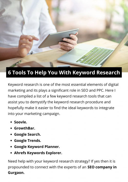 Keyword research is one of the most essential elements of digital marketing and its plays a significant role in SEO and PPC. Keyword research tools that can assist you to demystify the keyword research procedure. No inventory of keyword tools would be complete without Google’s Keyword Planner tools. Soovle is another great free tool to add to your keyword research tool kit. Ahrefs’ relatively new tools let you make smarter keyword decisions. To know more visit here https://singhimarketingsolutions.com/seo-services-company-gurgaon.php