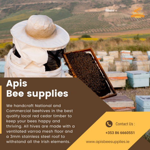 Apis bee supplies based in Ireland supplies all types of beekeeping supplies and equipment that help honey beekeepers to make their business grow.The beehives are handmade locally by Chris Jeuken. Chris, having grown up on a farm in the west of Ireland, was always exposed to the practical aspects of farm life. As a young school entrepreneur, he started designing and making built-to-order, portable chicken coops, selling them through his local network and beyond.

https://www.apisbeesupplies.ie/

#beehive #beesuppliesIreland #beehivesforsale #Irishbeesupplies #beekeepingforbeginners