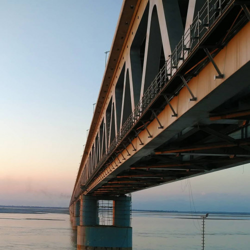 The 4.9 Km long Bogibeel bridge on the Brahmaputra river boasts of being Asia’s 2nd longest rail-cum-road bridge. It is also India's first bridge to have a fully welded steel-concrete support beams that can withstand earthquakes of magnitudes up to 7 on the Richter Scale. Read more: https://www.encardio.com/bogibeel-rail-cum-road-bridge-project/