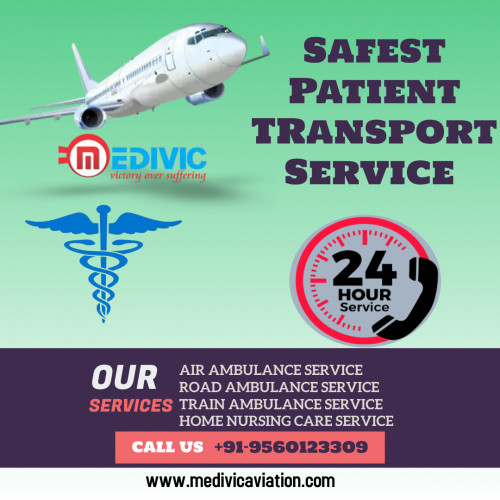 Medivic Aviation Air Ambulance Service in Jamshedpur offers a superb patient transport service with all advanced remedial setup inside the aircraft for the safe and rapid patient relocation of the patient.  

More@ https://bit.ly/3wTitov