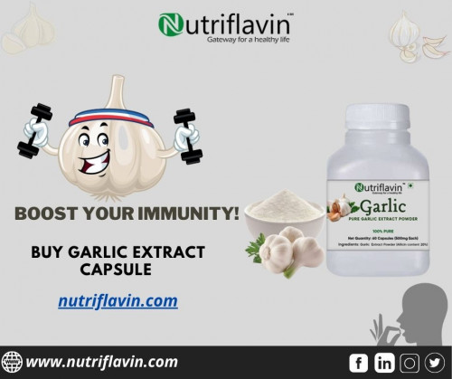 The doctor suggests that the consumption of garlic extract capsules on an empty stomach helps you to boost your immunity and improves your blood sugar level. Buy a Nutriflavin garlic extract capsule with just one click and get it delivered ASAP. visit: https://nutriflavin.com/product/garlic-powder-capsules/