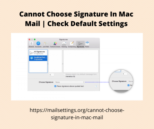Cannot Choose Signature In Mac Mail