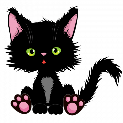 Cute Black Cat 01