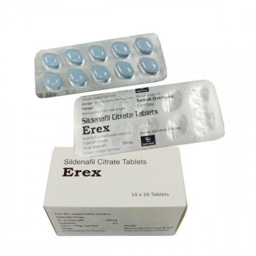 Erectile brokenness is a typical issue among men above.  Erex is utilized for the lightening of erectile brokenness (weakness) in men. Sildenafil citrate has a place with the class of prescriptions known as Phosphodiesterase sort 5 inhibitors. It is known as erectile dysfunction pills.It is exceptionally viable medication which helps in fruitful intercourse. Sildenafil helps the user to get an erection by expanding the blood vessels in the penis and increasing blood flow to that part of the body Right. Buy Erex 100mg Online https://www.mensmedy.com/erex-100mg.html