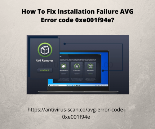 Fix Installation Failure AVG Error code 0xe001f94e