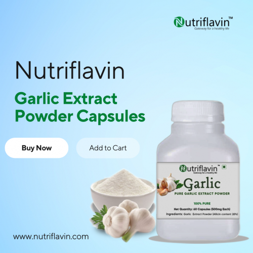 Some research shows that garlic and garlic extract supplements may keep your heart healthy by preventing cell damage, regulating cholesterol, and lowering blood pressure. Intake of Garlic extract capsules also reduces plaque buildup in the arteries. So buy now to make your heart healthy withNutriflavin: https://nutriflavin.com/product/garlic-powder-capsules/