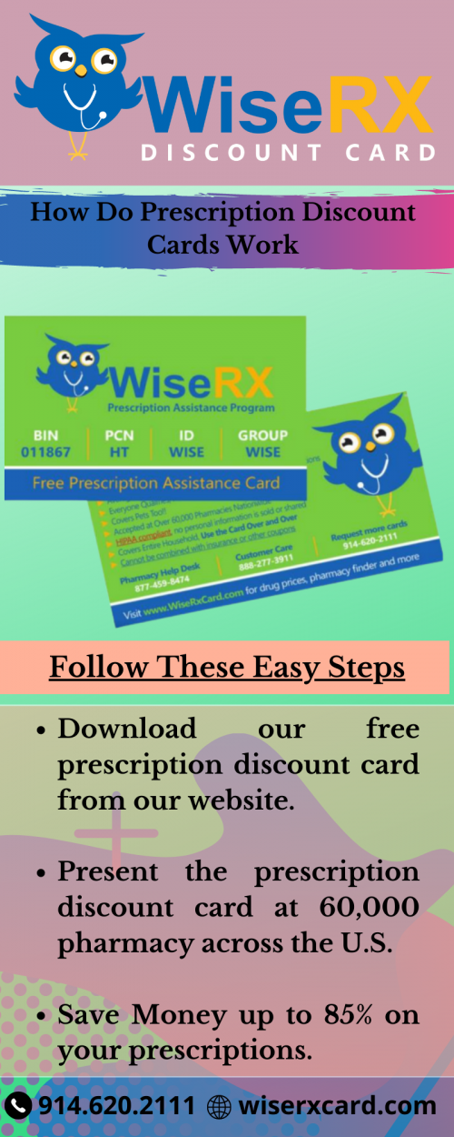 How Do Prescription Discount Cards Work? Wiserx is providing some easy tips on how to use the best rx discount card and save up to 85% at 60,000 pharmacies across the U.S. Learn more:https://www.wiserxcard.com/about-the-card/