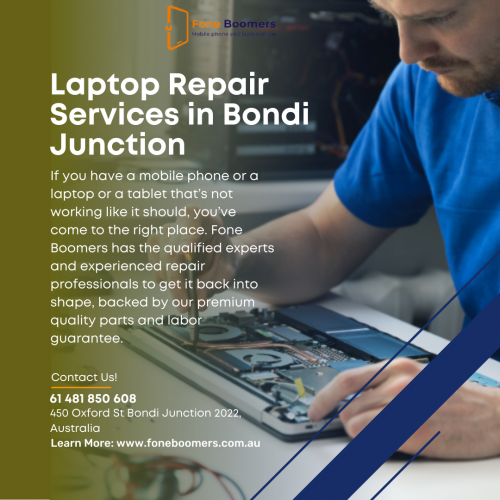 If you have a mobile phone or a laptop or a tablet that’s not working like it should, you’ve come to the right place. Fone Boomers has the qualified experts and experienced repair professionals to get it back into shape, backed by our premium quality parts and labor guarantee.
More Detail: https://foneboomers.com.au/
#Laptoprepairservicesinbondijunction #Laptop #Repair #Services #Bondi #Junction #BondiJunction