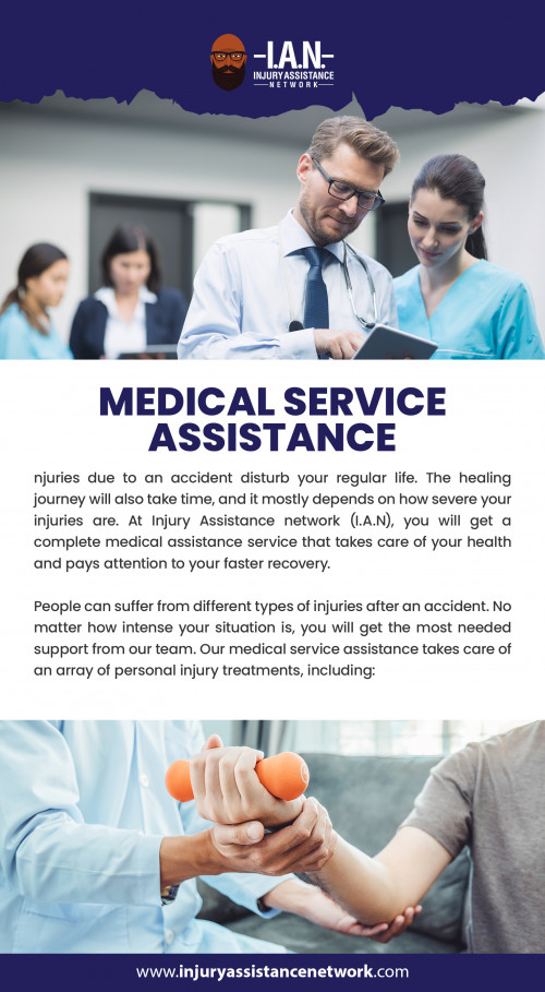 Medical service assistance is the most critical help you would need after an accident. When it becomes difficult for you to be in your regular health and do your necessary activities, medical service assistance plays its role. Ideal medical service assistance focuses on improving your health and prevents injuries from getting worse. Proper medical service assistance provided at the right time helps avoid the need for specialist care.