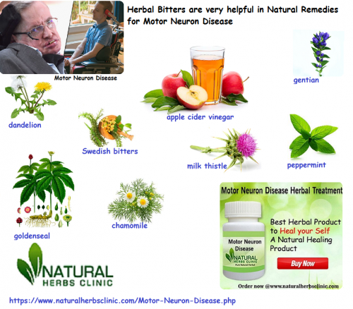 Herbal bitters such as Swedish bitters, chamomile, gentian, milk thistle, dandelion, peppermint, goldenseal, and also apple cider vinegar can utilize in Natural Remedies for Motor Neuron Diseases natural treatment... https://your-site371.sitey.me/blog/post/160747/natural-remedies-for-motor-neuron-disease