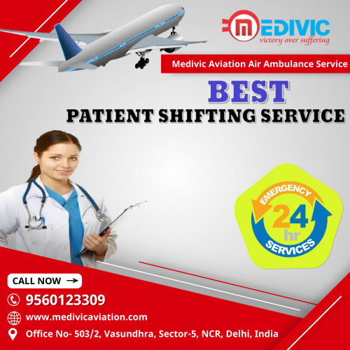 Medivic Aviation Air Ambulance Services in Hyderabad 24 hours offers the best medical evaluation service for the prompt shifting of the critical ones in any emergency and non-emergency medical complication hours.

More@ https://bit.ly/3NDh76W