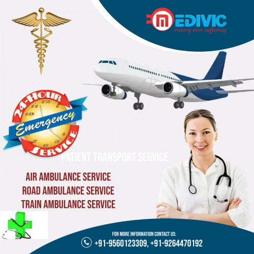Medivic Aviation Air Ambulance Service in Ahmedabad offers top-level medical benefits and care inside the aircraft for the uncomplicated shifting of the patient in an emergency medical situation. So call now and grab the best medical rescue transport service by us.

More@ https://bit.ly/3b0QDhC
