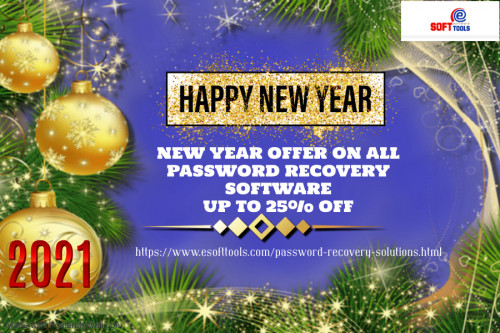 On this New year, our eSoftTools company announced New year offer in which up to 25% off on all the Password Recovery Software, it is the most highly advanced software available online that removes and recovers the lost password instantly, with just a few clicks. So don't waste your time and take advantage of this superb offer.
https://www.esofttools.com/password-recovery-solutions.html