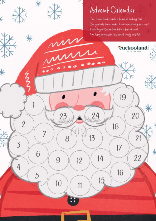 Printable Advent Calendar by Cuckooland