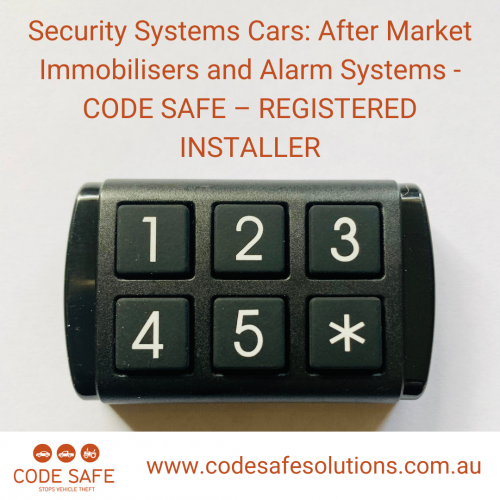 Protecting your vehicle is effortless with a quality alarm or immobiliser like CODE SAFE. Systems start from basic proximity control right through to fully integrated alarm systems and CODE SAFE personal 4-5 digit analog keypad immobiliser.

Visit: https://www.codesafesolutions.com.au/code-safe-registered-installer/