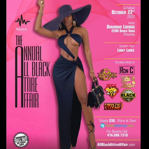 Ticketgateway is organizing The Annual All Black Attire Affair event by The Annual All Black Attire Affair on 2022-10-22 21:00:00 in Pickering, Canada., we are also selling the tickets for The Annual All Black Attire Affair,The Final Last LAP of that particular The Annual All Black Attire Affair's also. Find the event and ticket information at https://www.ticketgateway.com/event/view/annualallblackattireaffair