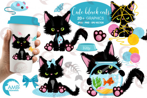 Vector Cute Black Cat