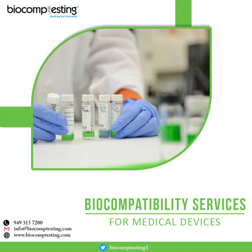 Biocomptesting provides a Biocompatibility Testing Service for Medical Devices applying for new MDR CE Marking and US FDA 510k Clearance. Call us today at 949 315 7200.
http://www.biocomptesting.com/industries/