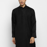 black-dobby-kurta-1