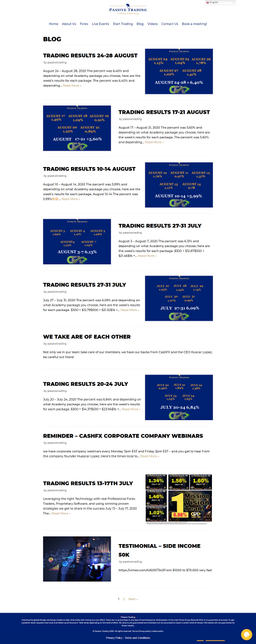 We share some blogs related to trading and forex. Check here trading results in Blogs. Scalping forex strategy, bot trades, cash forex group, simple forex strategy, cash fx review and trading forex strategies.

Even if you are interested in passive trading or not, all different packages will fit your needs. You will always get access to the CashFX Academy, to be able to learn about trading and meanwhile you will earn on the trading package as well. Win-Win situation for you and your team!Our experience of trading has got us to the conclusion, "It's not easy to make money on trading"... it helped us find the solution with CashFX, let the pros earn us money!The Forex market is the largest, most liquid financial market in the world. In 2019, the daily FX volume reached USD $5.3 Trillion daily average.With over 40,000 successful payouts, proving to our satisfied customers a new way to profit in business.
#cashfxreview #cashfxscam #scalpingforexstrategy #bottrades #cashforexgroup #simpleforexstrategy #cashfxreview #tradingforexstrategies #bestforexstrategy #cashfx


Web:- https://passivetrading.org/blog/