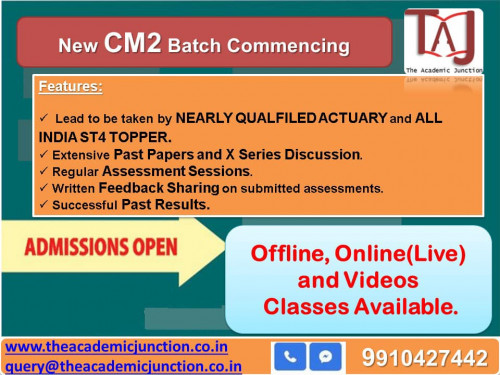 CM2 Ch14 Part 1| Actuarial Science| All India Topper | Experiened Faculty| Nearly Qualified Actuary
CM2 Ch 14 by Silky Lamba, All India ST4 Topper, Nearly Qualified Actuary. 
Visit on https://bit.ly/3d73vjf

Classes Available for CM1/2, CS1/2, CB1/2, CP1/2/3, SP4/5.

Classroom Classes- Patel Nagar, New Delhi

Live Online Classes- Acessible Anywhere

Video Classes- Accessible Anywhere and Anytime

For details
9910427442
www.theacademicjunction.co.in
query@theacademicjunction.co.in
#ActuarialScienceVideoClasses  #ActuarialScienceOnlinecoaching  #ACETCoaching #ActuarialEntranceExamCoaching #ActuarialScienceInstitutes #bestactuarialsciencecoachinginkolkata #bestactuarialsciencecoachinginindia #bestactuarialsciencecoachinginstitutes  #CoachingforActuarialScience  #ActuarialScience  #ActuarialScienceLectures #ActuarialScienceVideoLectures  #ActuarialScienceonlineclasses #ActuarialScienceonlinelectures