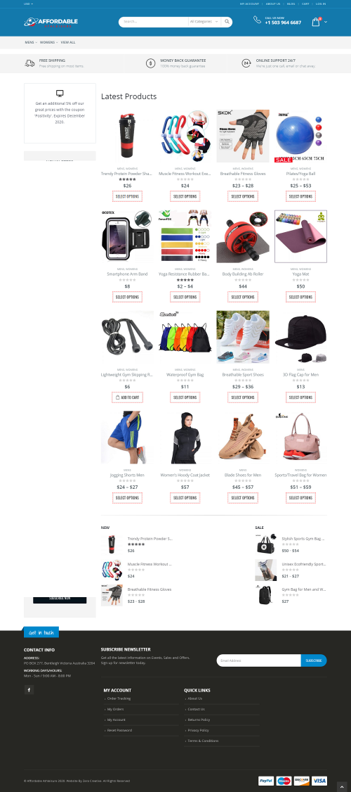 Affordable Athleisure has a range of useful sporting gear, Sports items & accessories in order to keep fit. You will find clothing, athleisure, accessories and more.
Affordable Athleisure was crafted in order to provide easily accessible and affordable fitness oriented products for everyone. We’re a small team based in Melbourne, Australia. Whilst we are based in Australia we ship globally at affordable prices due to the partnerships we have with a range of vendors.

Web:- https://affordableathleisure.com/