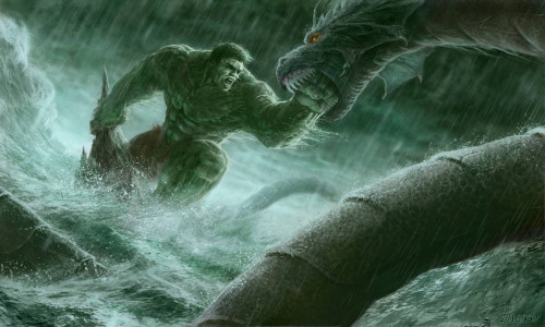 hulk vs aqua monster by phanouart d4z4ou2 pre