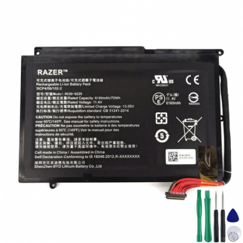 Original 70Wh Razer RC30-0220 Akku
https://www.30netzteil.de/razer-c-26_46/original-70wh-razer-rc300220-akku-p-122107.html
Produktinfo
Akkutechnologie: Li-ion
Ausgangsspannung (Volt): 11.4 Volt
Kapazität: 6160mAh/ 70Wh/ 3-Zellen
Farbe: Schwarz
Artikelzustand: Neu,100% Original
Garantie: 6 Monate / 30-Tage Rückgabe
Paket enthalten:
1 x Akku Razer (mit Werkzeugen)
Kompatibles Modell:
RC30-0220