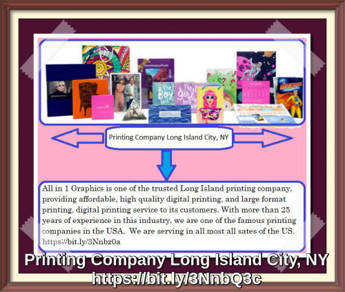 All in 1 Graphics is one of the trusted Long Island printing company, providing affordable, high quality digital printing, and large format printing, digital printing service to its customers. With more than 25 years of experience in this industry, we are one of the famous printing companies in the USA.  We are serving in all most all sates of the US.
https://allin1graphics.com/full-service-printing-new-york/