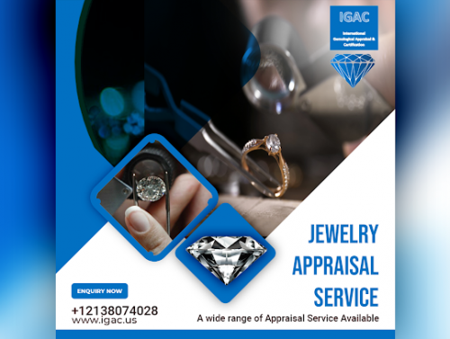 Get the best online Jewelry Appraisal & Certification Service near you. Jewelry is appraised by each of the Jewellery Design Certified Gemologists. IGAC offers services for jewelry appraisal, valuation, and consignment. we have an experienced staff of jewelers, gemologists, and appraisers. which evaluated and reviewed the online jewelry appraisal services which help you to find one that fits your needs.

https://www.igac.us/jewelry-appraisal-services.php