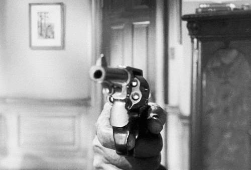 point shoot movie revolver retro gif