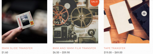 8mm and 16mm film transfer. 20% premium for any reels that have sound. Precision transfers are exclusively focused on being the highest-quality provider of media conversion and archiving services nationally."

Visit at: https://precisiontransfers.com/product/8mm-and-16mm-film-transfer/